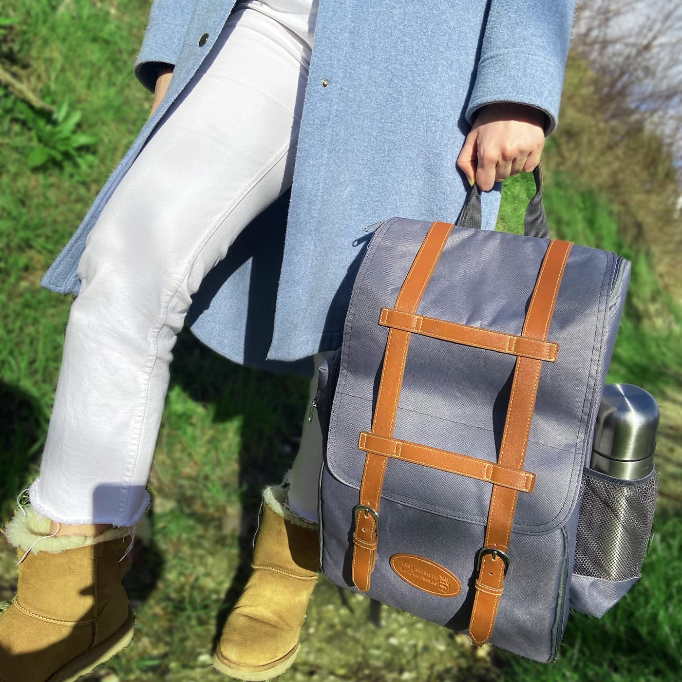 Zaino da picnic "Escapade" Grigio - 4 persone