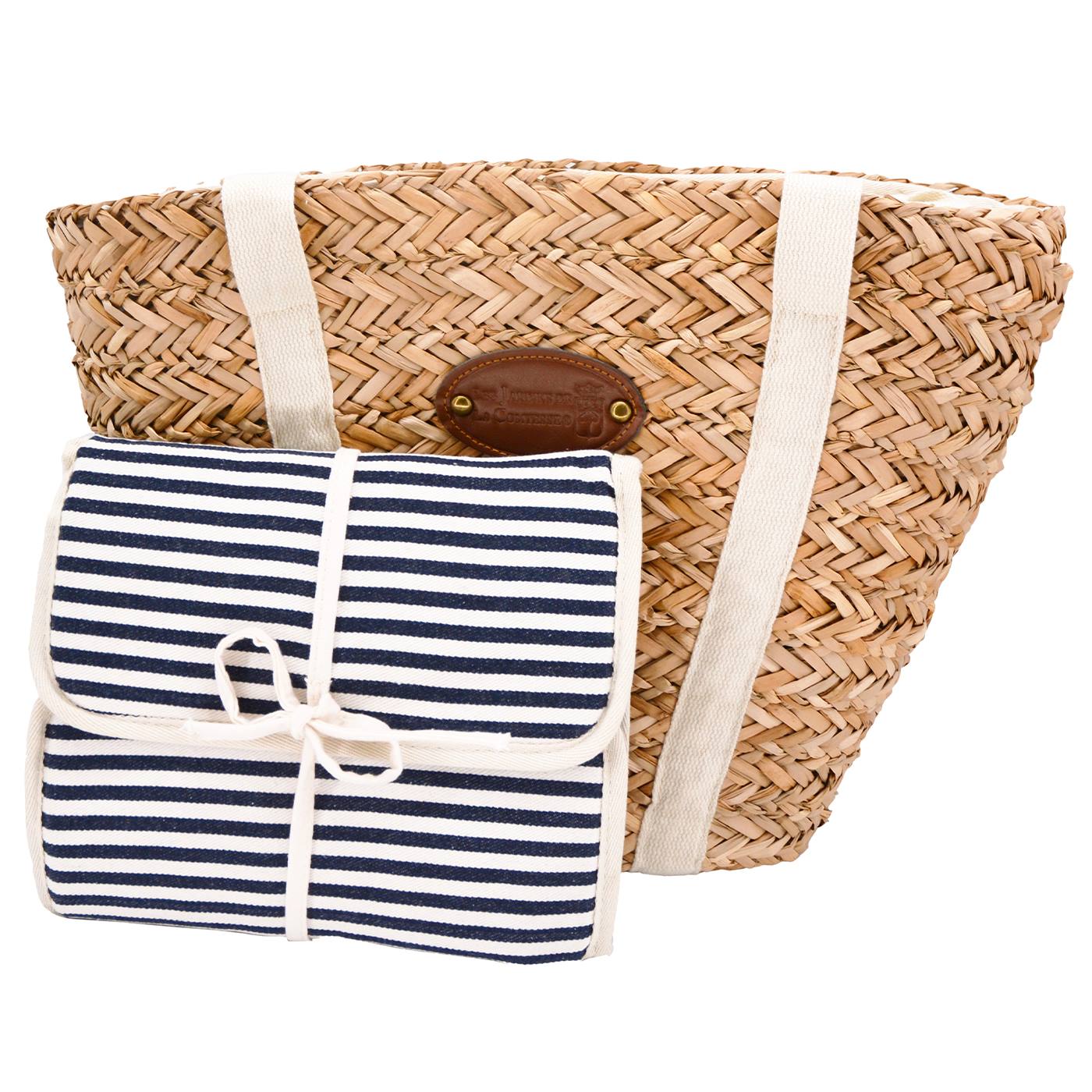 Borsa da spiaggia picnic Riviera lino - 4 persone