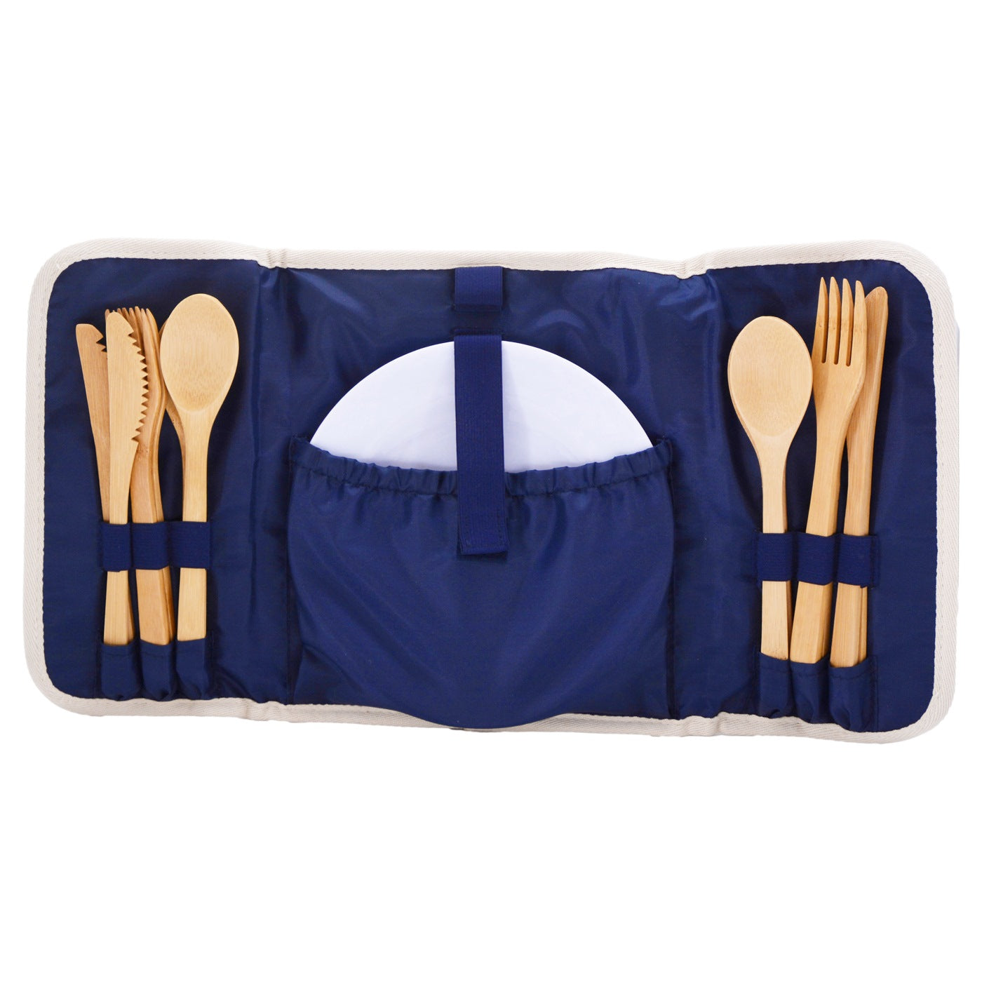 Borsa da spiaggia picnic Riviera lino - 4 persone