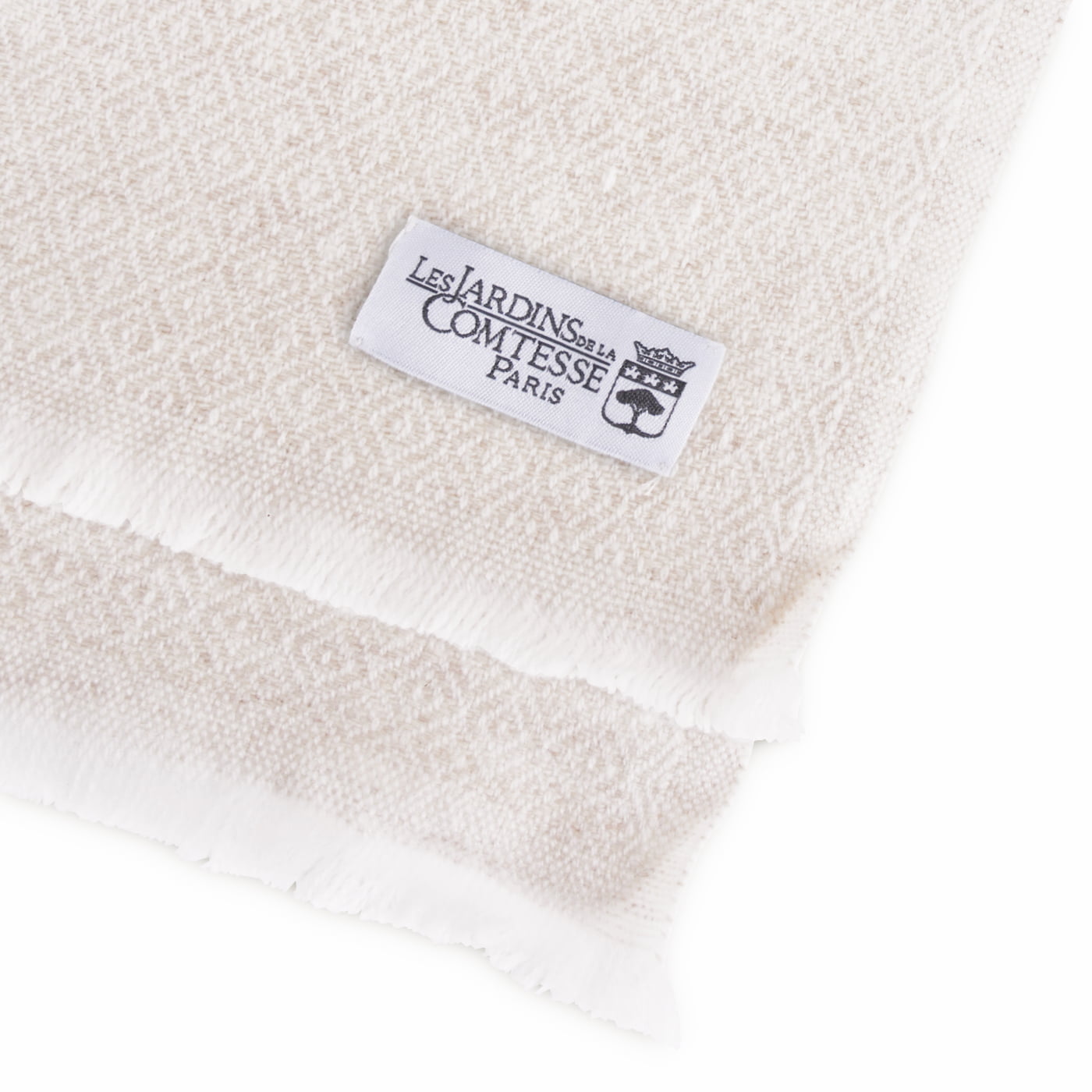 Sciarpa cashmere e lana - Beige Mandorla motivo Diamante