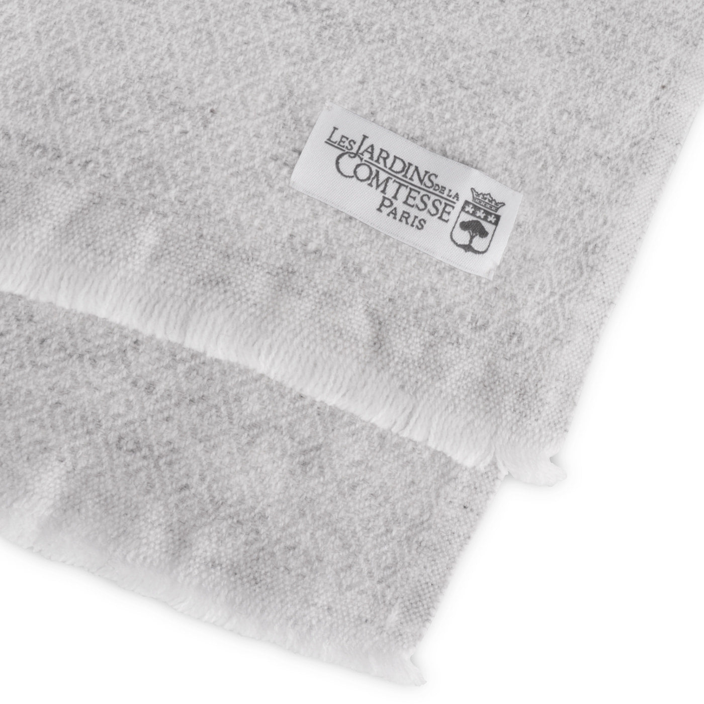 Sciarpa cashmere e lana - Grigio Argentato motivo Diamante