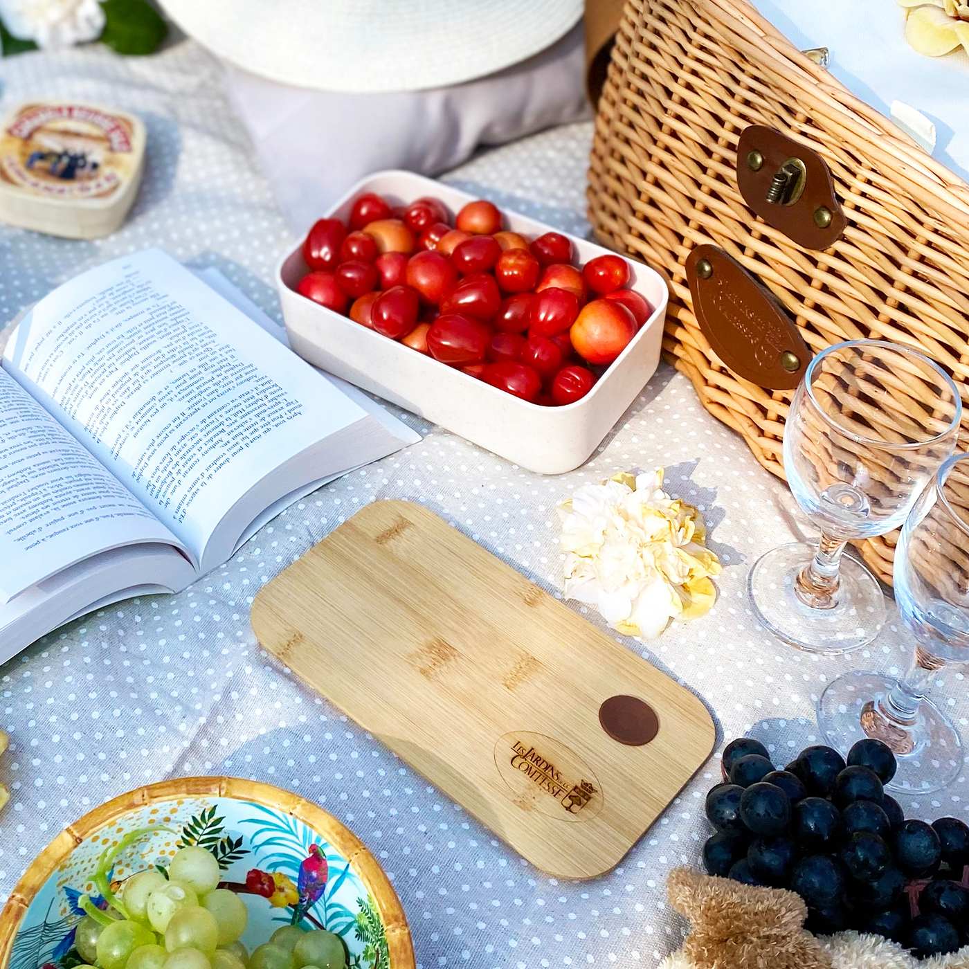 Lunchbox / Scatola da pranzo nomade in fibra di grano con coperchio in bambů