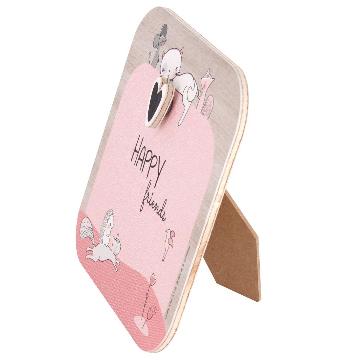 Portafoto da bambino con magnete in legno "Lily il Gattino