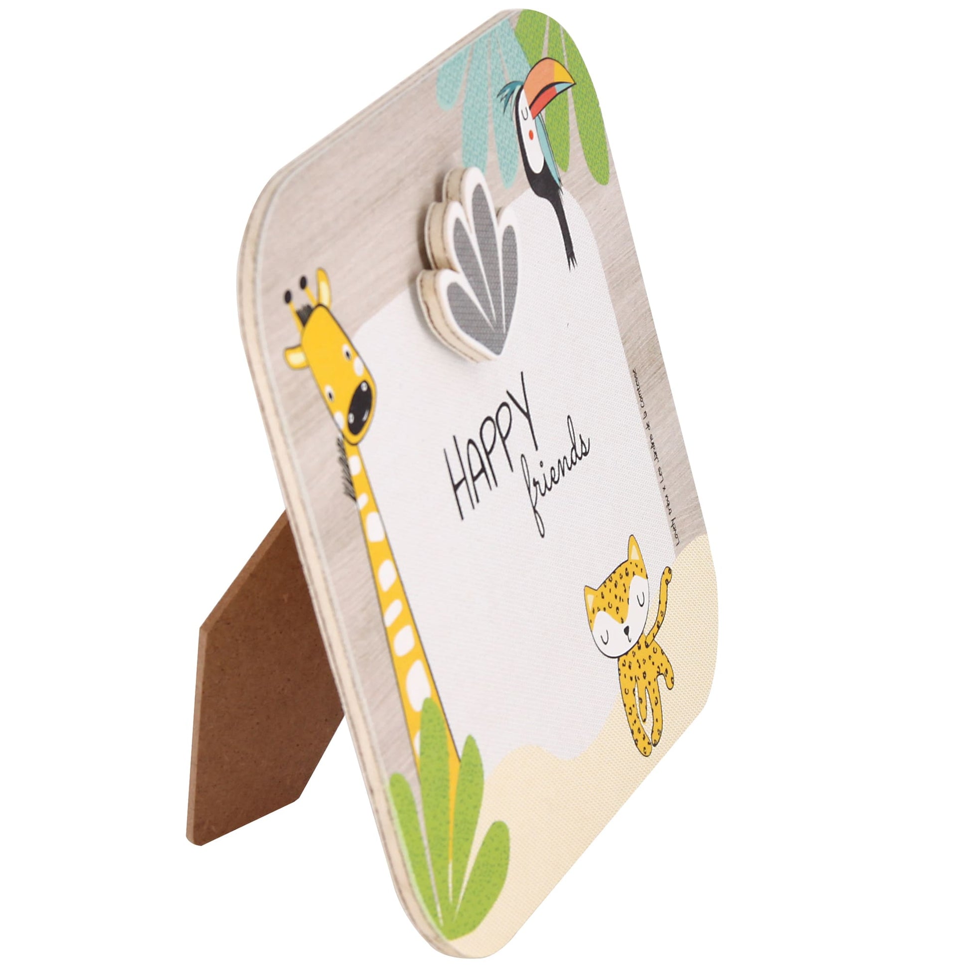 Portafoto da bambino "Gigi la giraffa" con magnete in legno