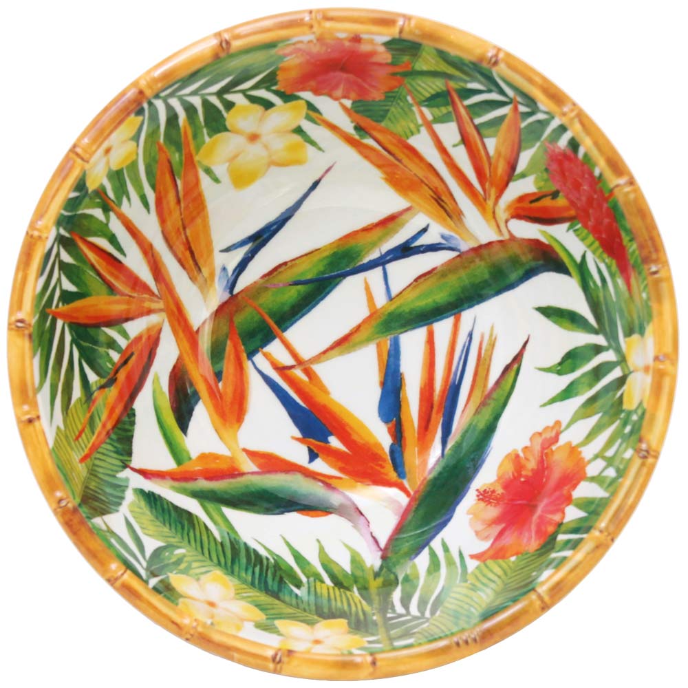 Insalatiera Grande Fonda in pura melamina fiori - Ø 25 cm