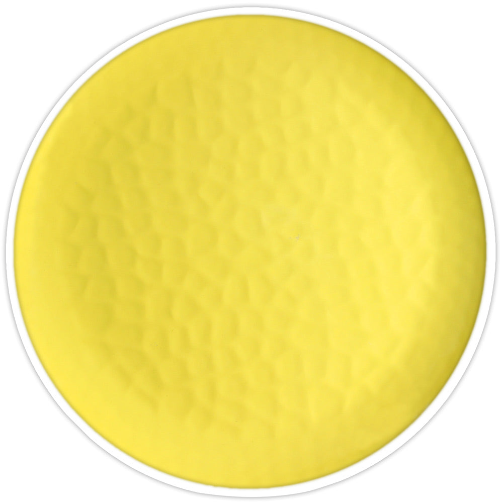 Piatto piccolo 23 cm in melamina quasi infrangibile – Giallo. 2 pezzi