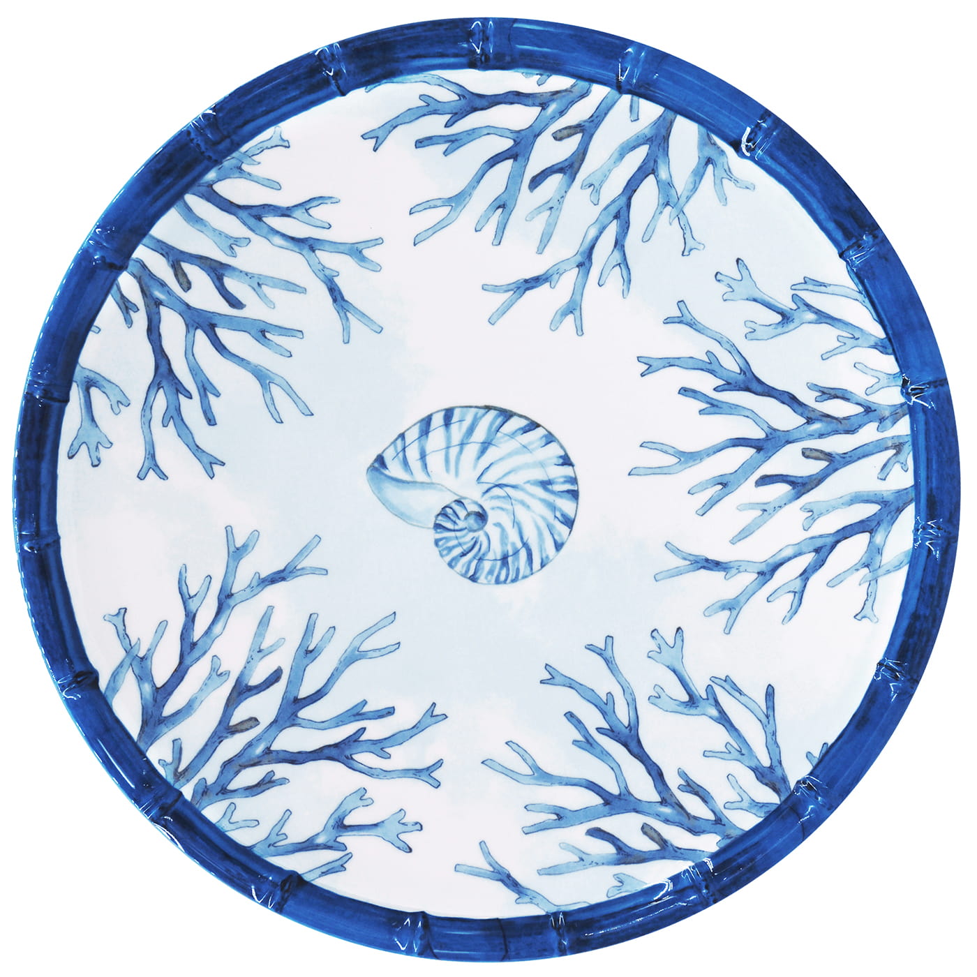 Piatto grande in melamina corallo - Ø 28 cm