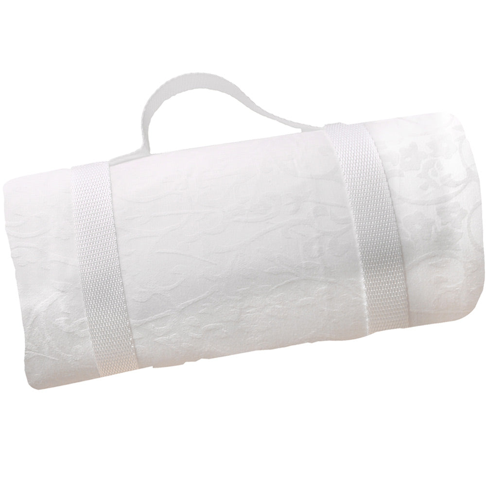 Tovaglia da picnic XXL impermeabile bianca (280 x 140 cm)