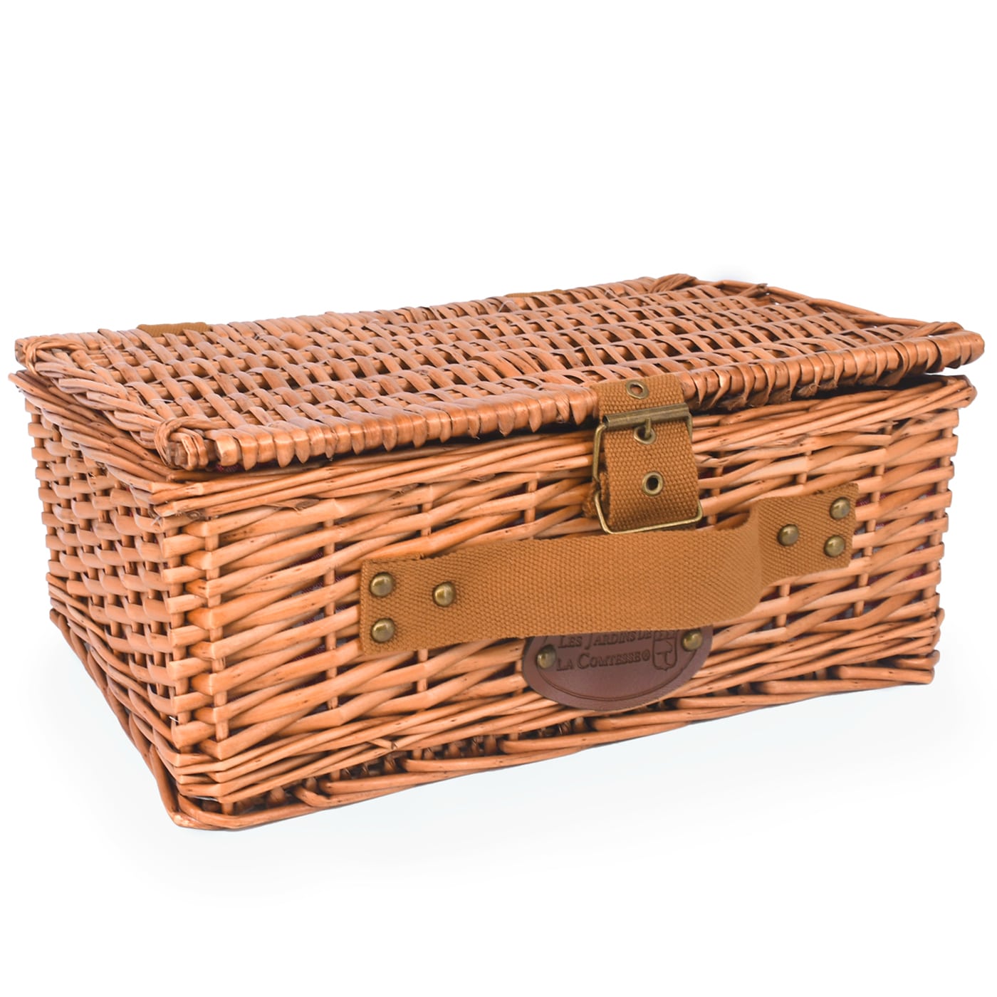 Cestino da picnic 1 persona "Solo" tessuto Vichy rosso