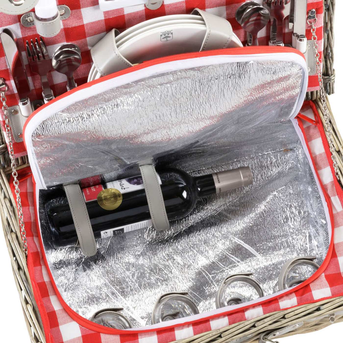 Cestino da picnic Marly rosso - 4 persone
