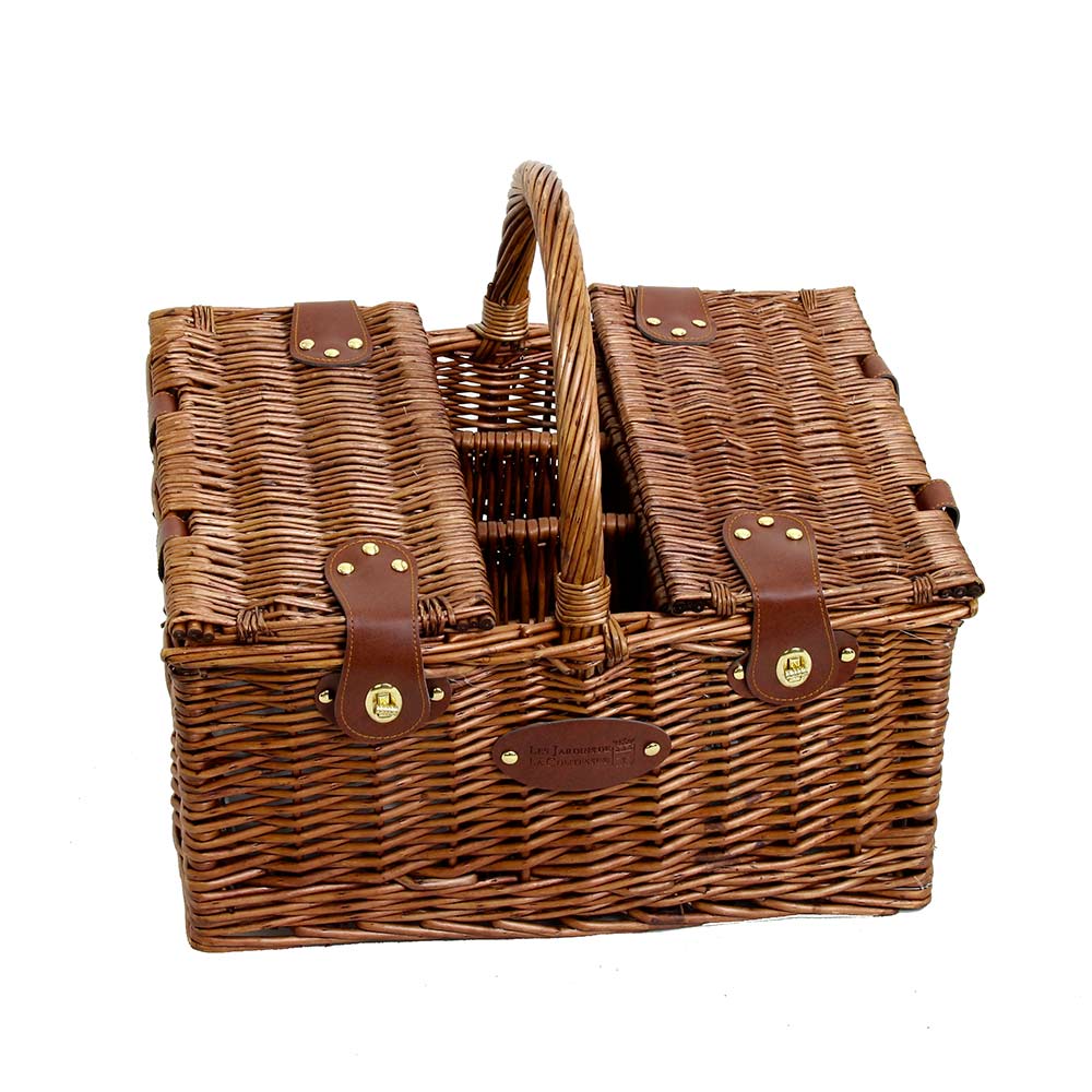 Cestino da picnic di vinimi Saint-Germain vichy verde - 4 persone