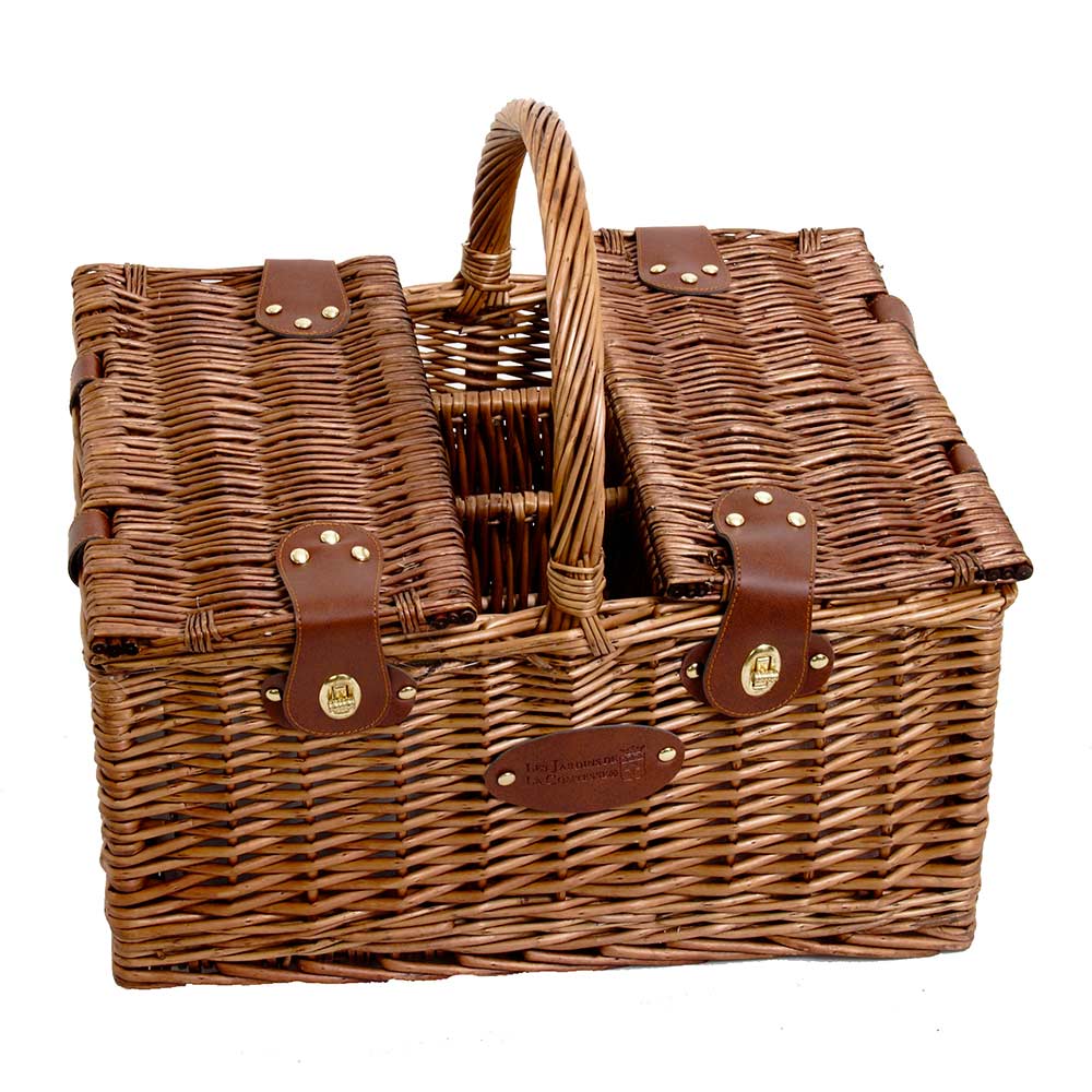 Cestino da picnic di vinimi Saint-Germain vichy rosso - 4 persone