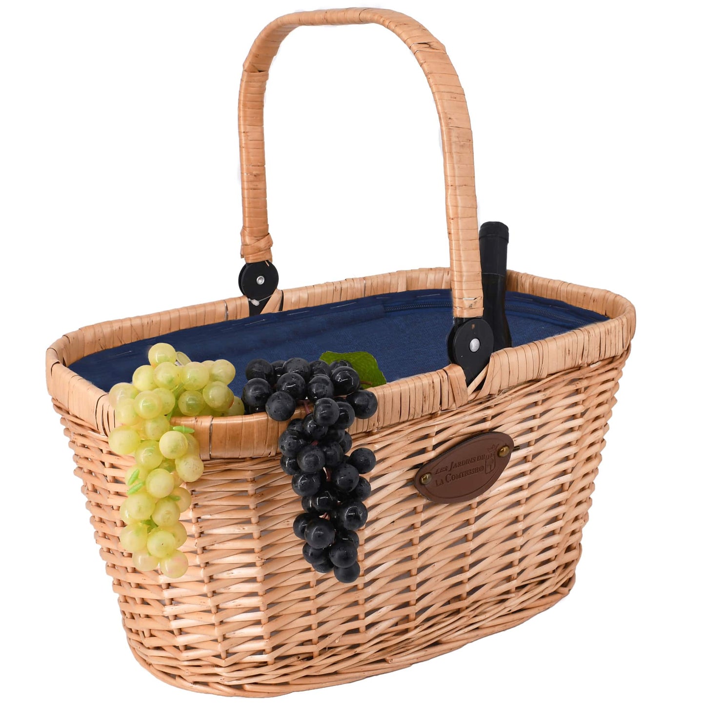 Cestino isotermico in vimini Chantilly blu