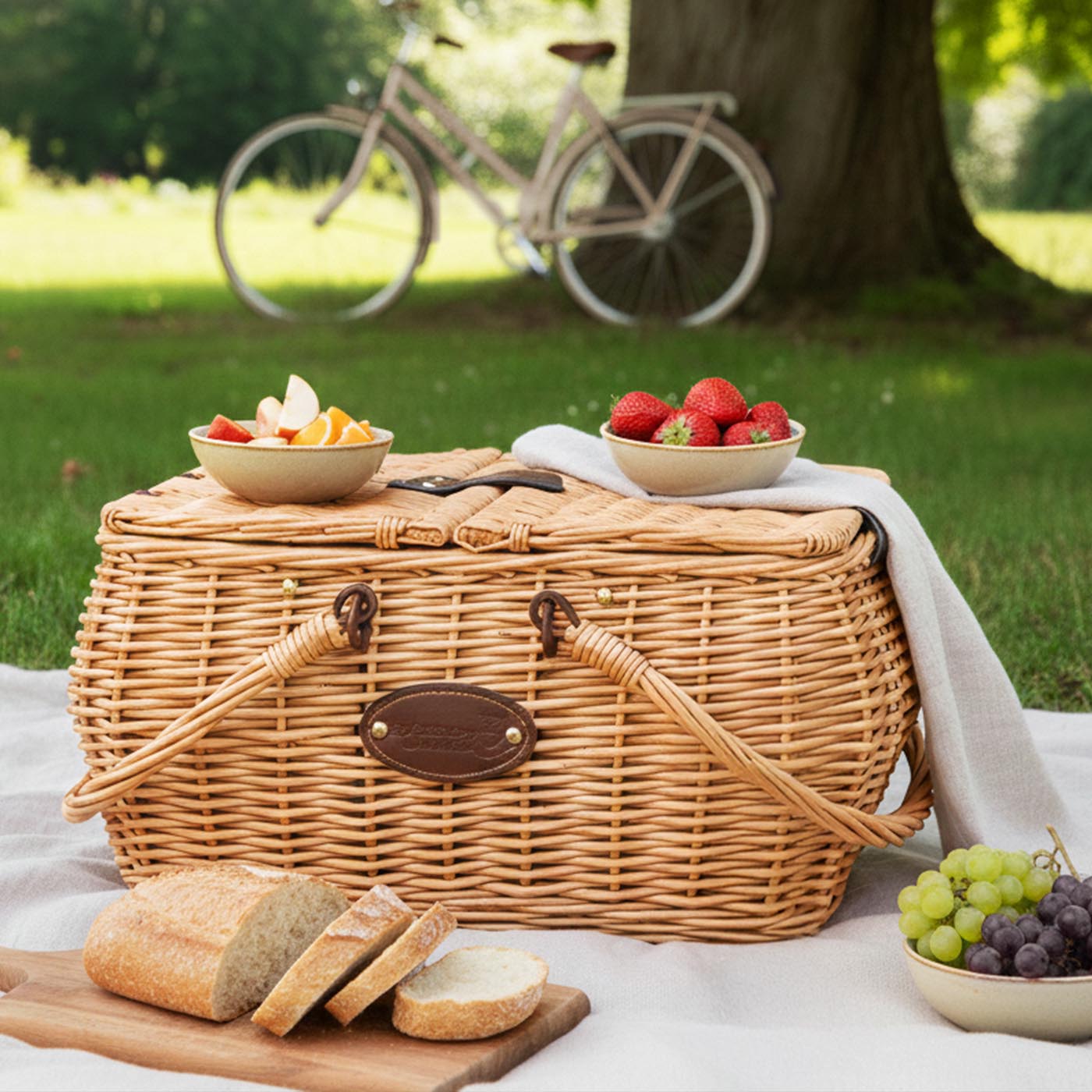 Cestino da picnic Giverny giallo - 2 persone