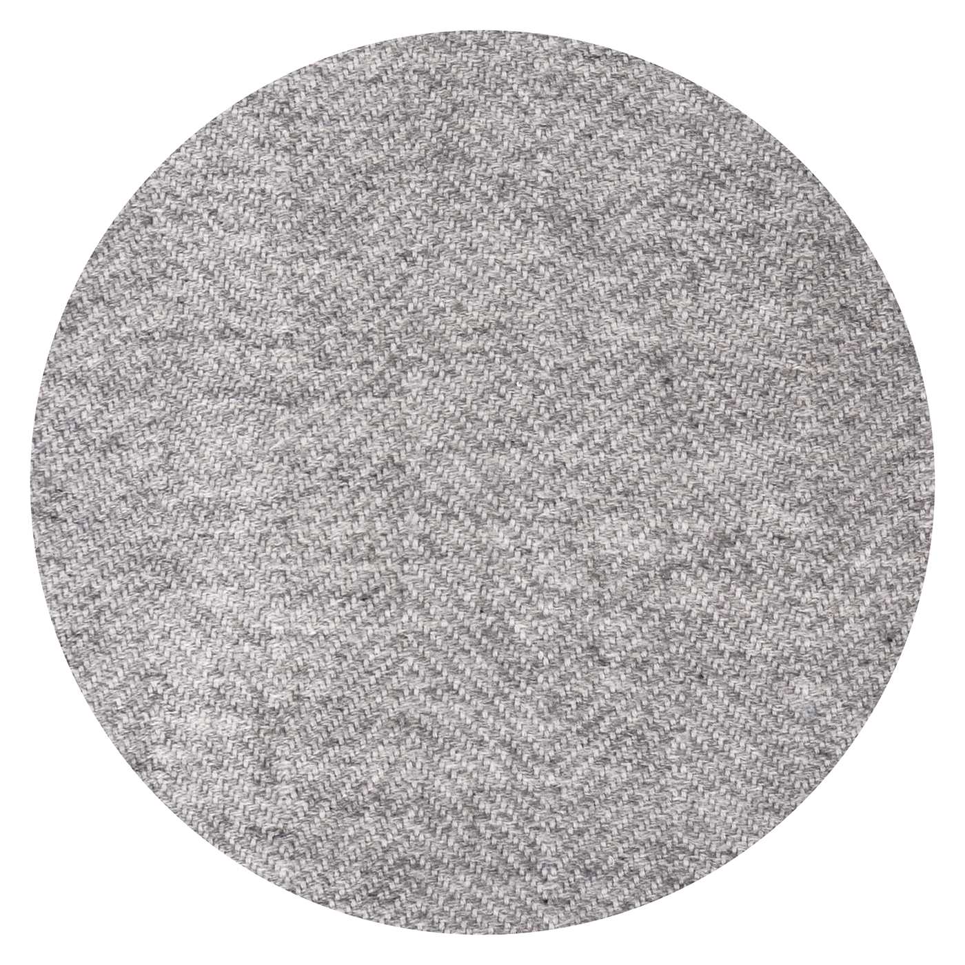 Plaid lana grigia e avorio grande chevron - 130 x 200 cm