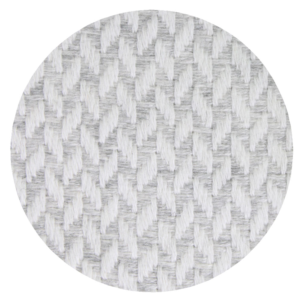 Plaid comfort cashmere e lana, motivo chevron piccolo grigio / avorio - 130 x 230 cm