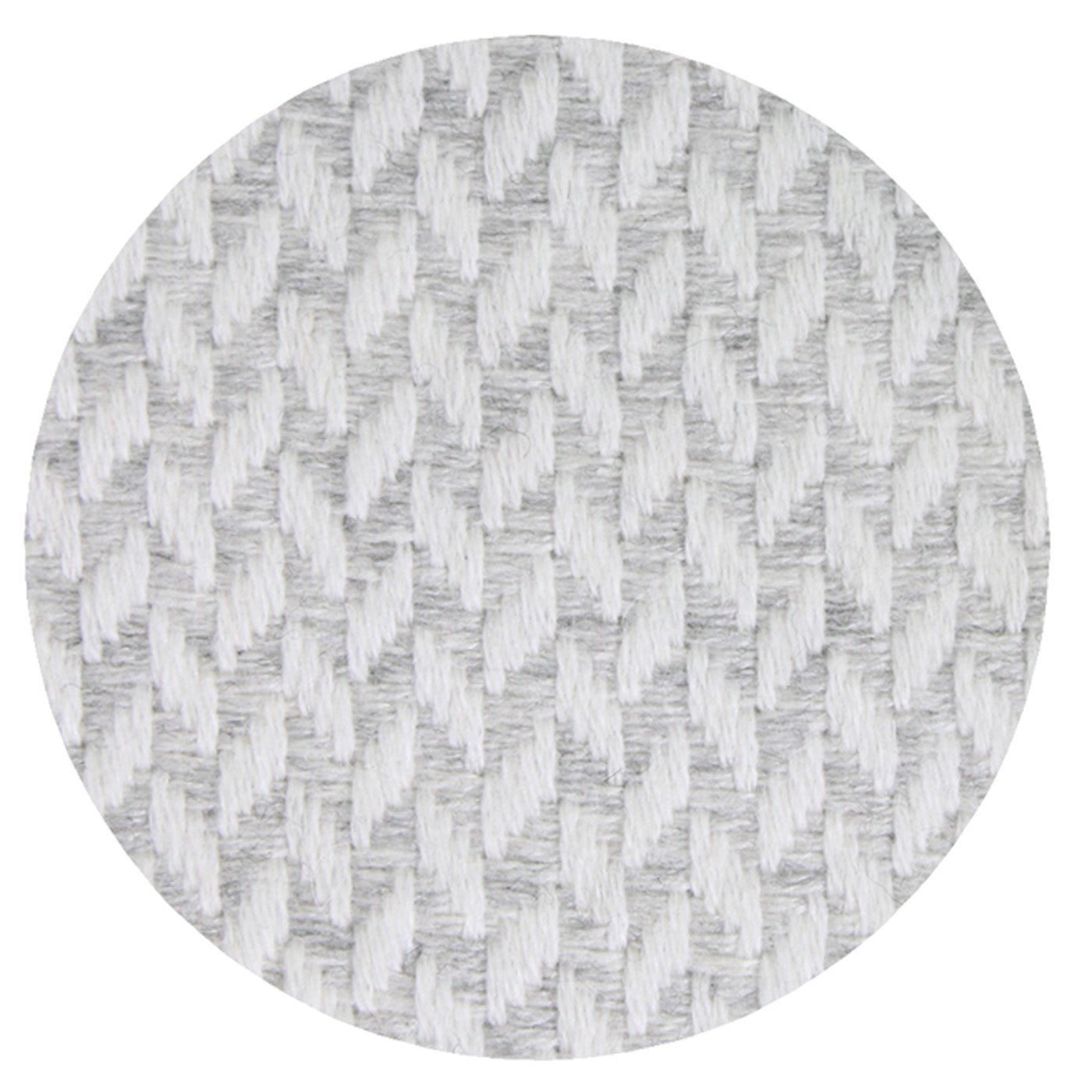 Plaid comfort cashmere e lana, motivo chevron piccolo grigio / avorio - 130 x 230 cm