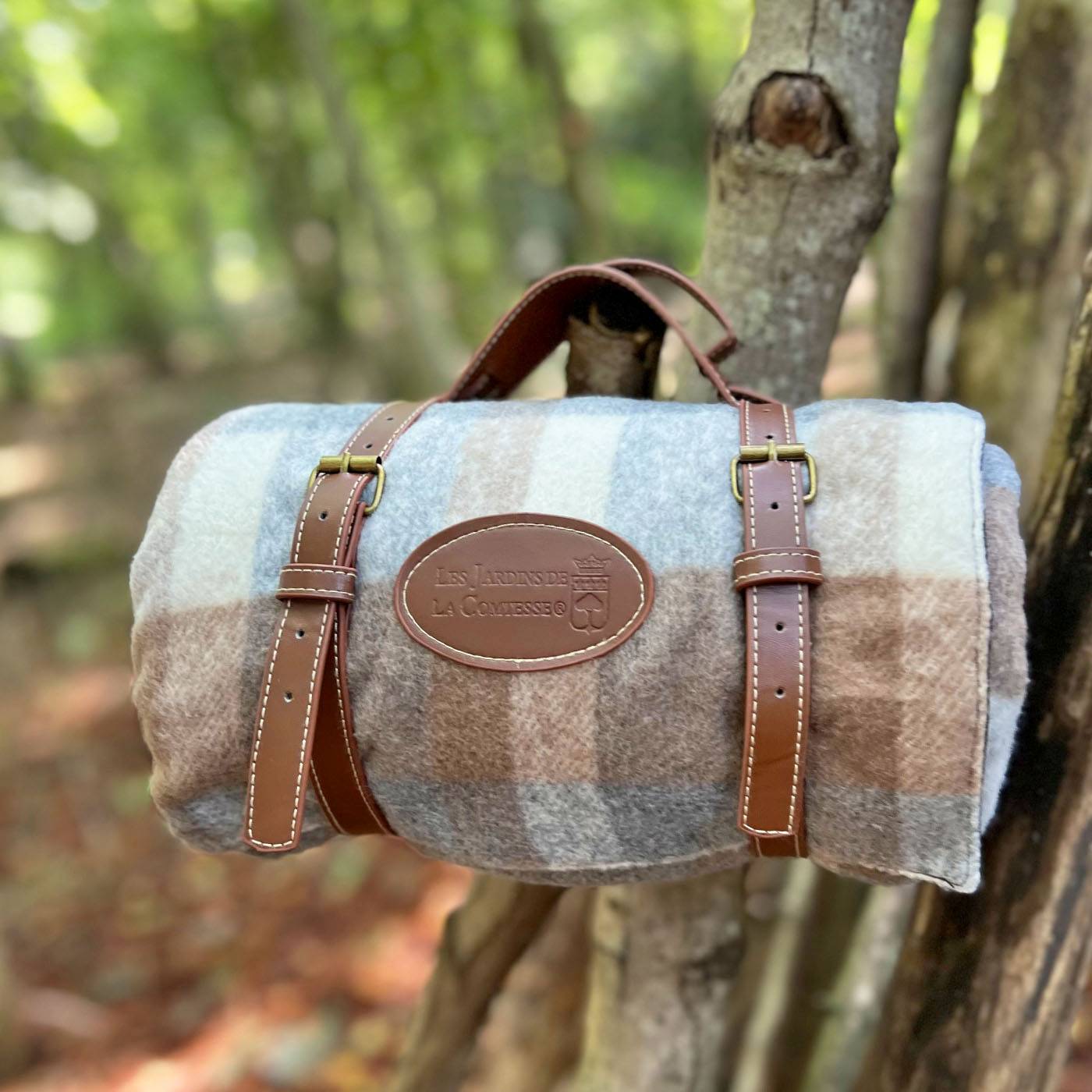 Plaid da picnic impermeabile marrone