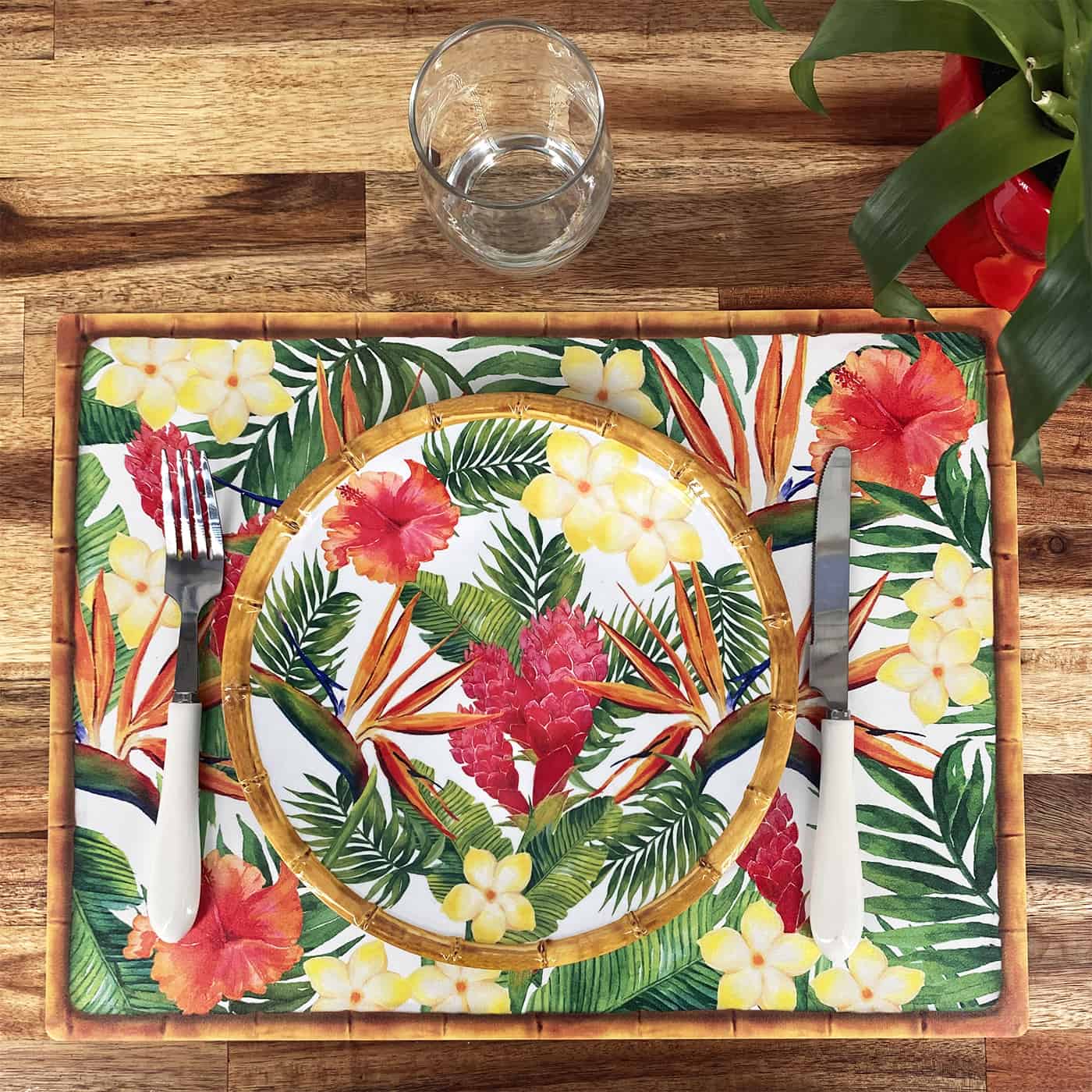 Tovaglietta (40 x 30 cm) fiori - Set di 6