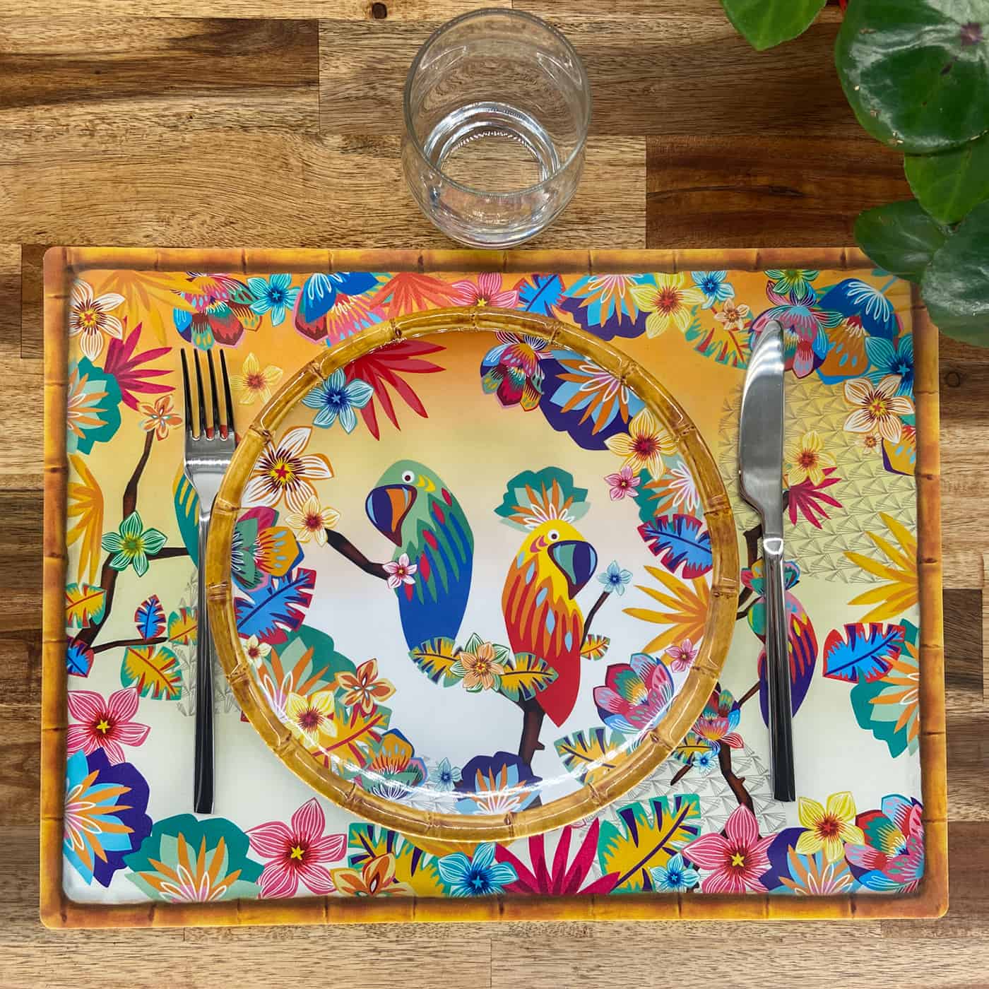 Tovaglietta (40 x 30 cm) pappagallo - Set di 6