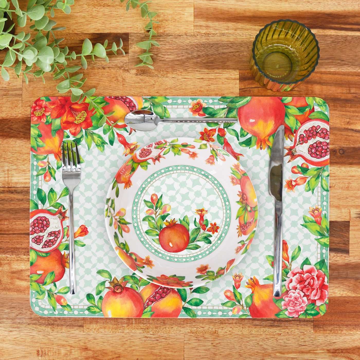 Tovaglietta (40 x 30 cm) melograno - Set di 6