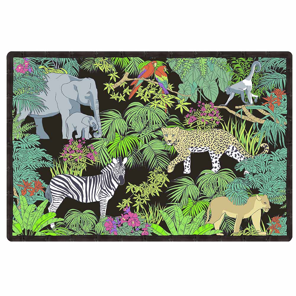 Tovagliette anti-macchia nero (45 x 30 cm) - Set di 6
