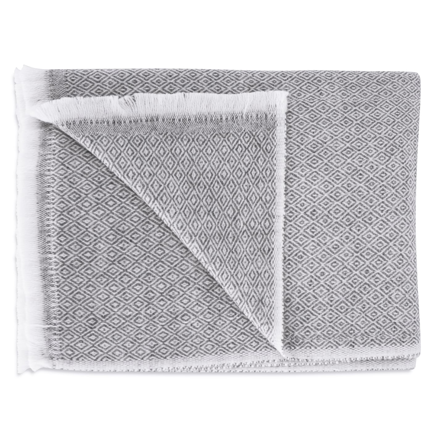 Stola/pashmina donna Grigio Antracite motivo Diamante