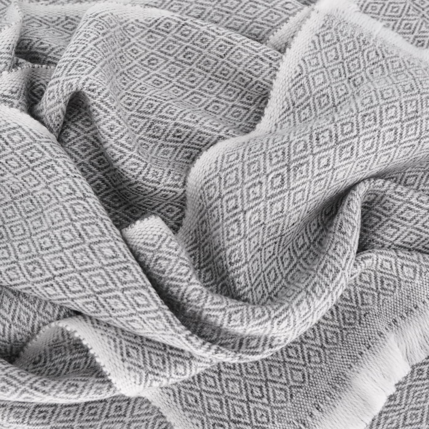 Stola/pashmina donna Grigio Antracite motivo Diamante