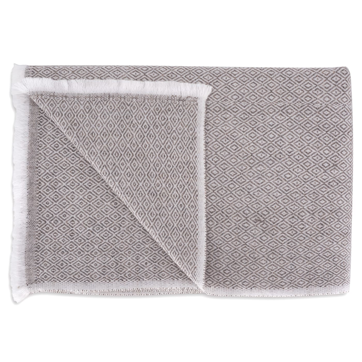 Stola/pashmina donna Marrone Glassato motivo Diamante