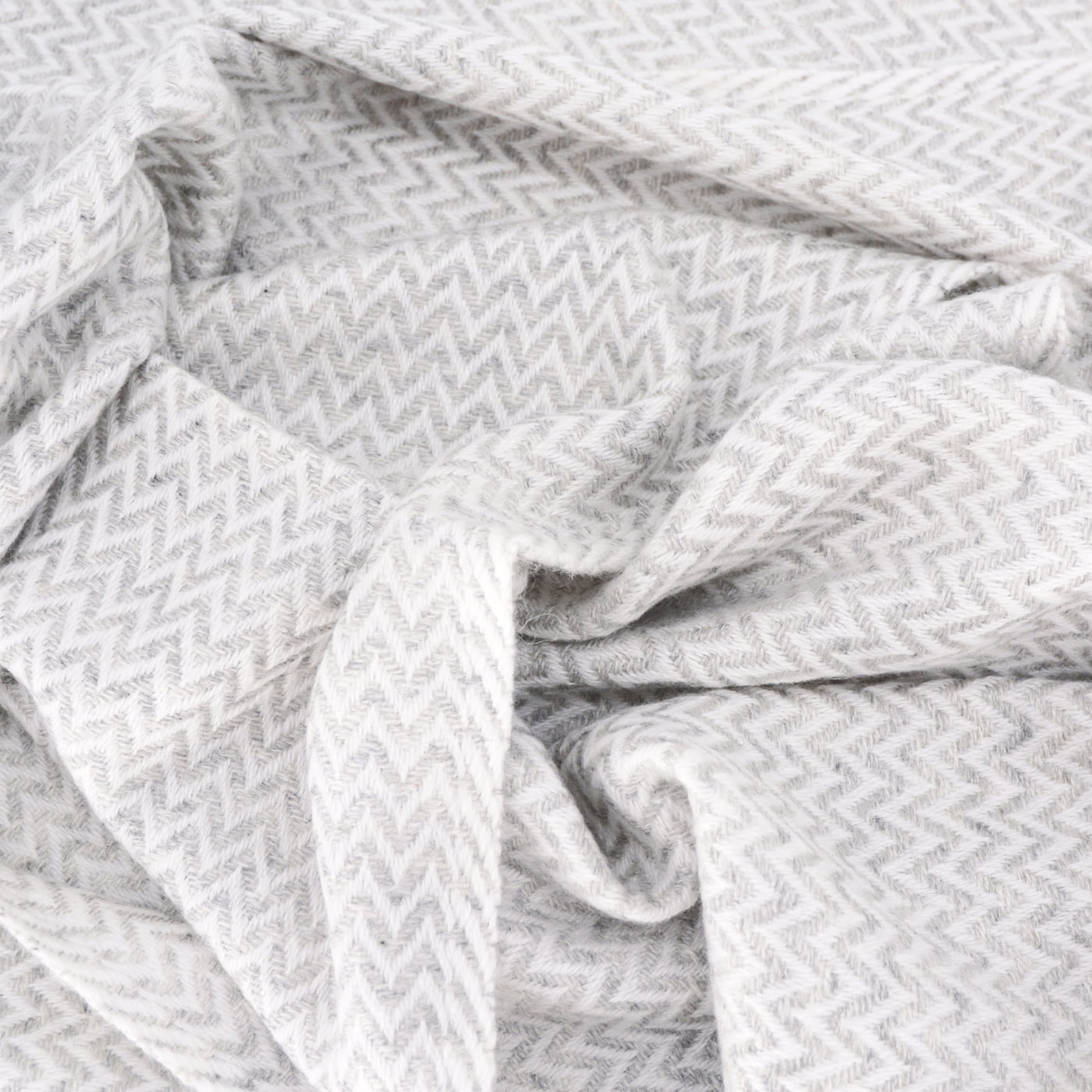 Stola/pashmina con piccoli motivi a spina di pesce Grigio Argentato
