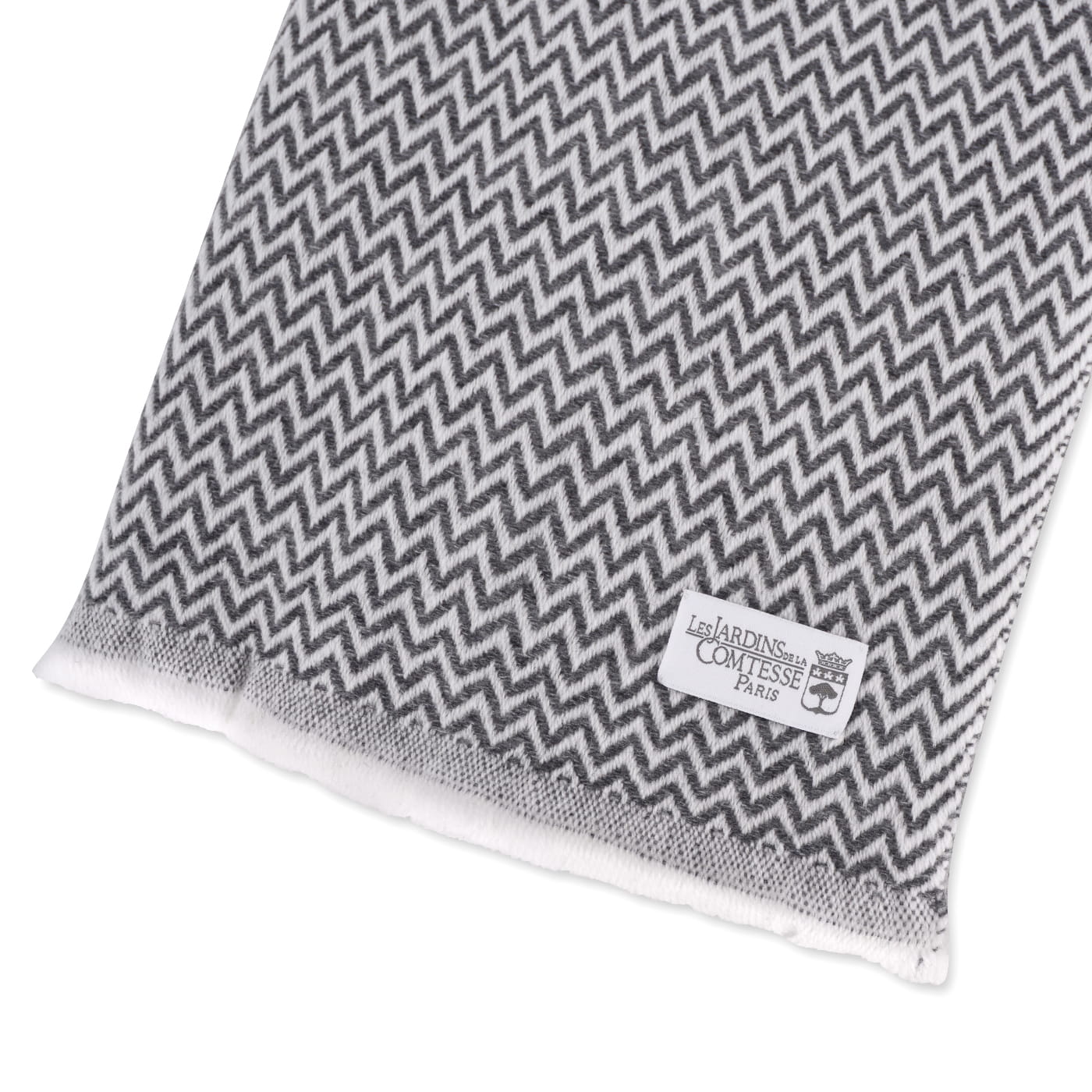 Stola/pashmina con piccoli motivi a spina di pesce Grigio Antracite