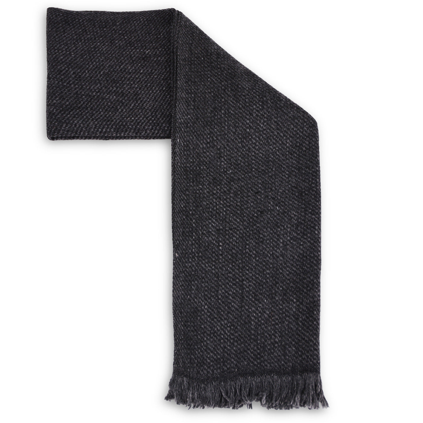Sciarpa da uomo e da donna in cashmere e lana 40 x 190 cm - Grigio carbone / Grigio topo