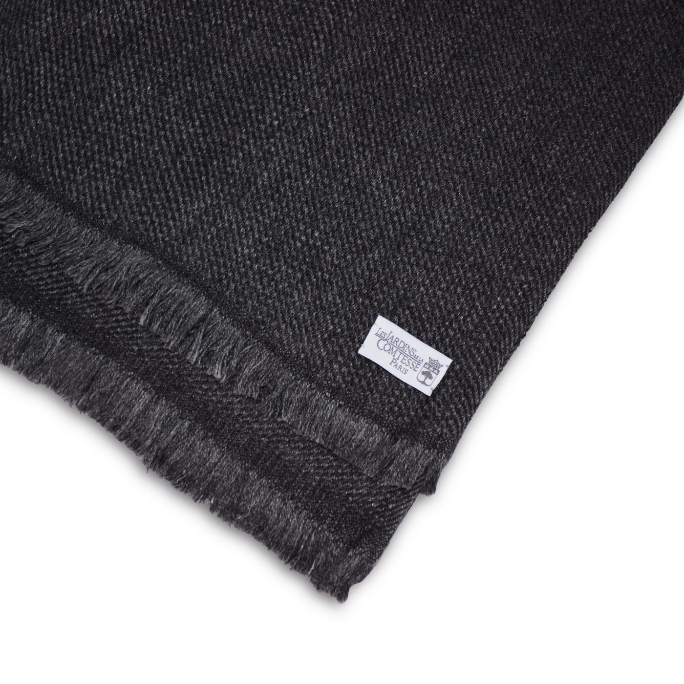 Sciarpa da uomo e da donna in cashmere e lana 40 x 190 cm - Grigio carbone / Grigio topo