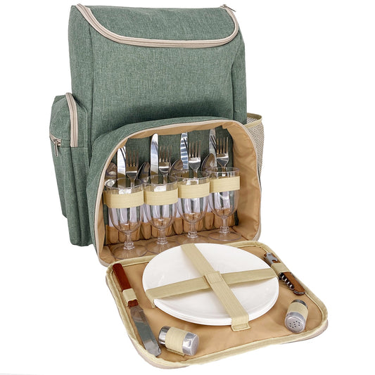 Zaino da picnic "Escapade" Verde - 4 persone