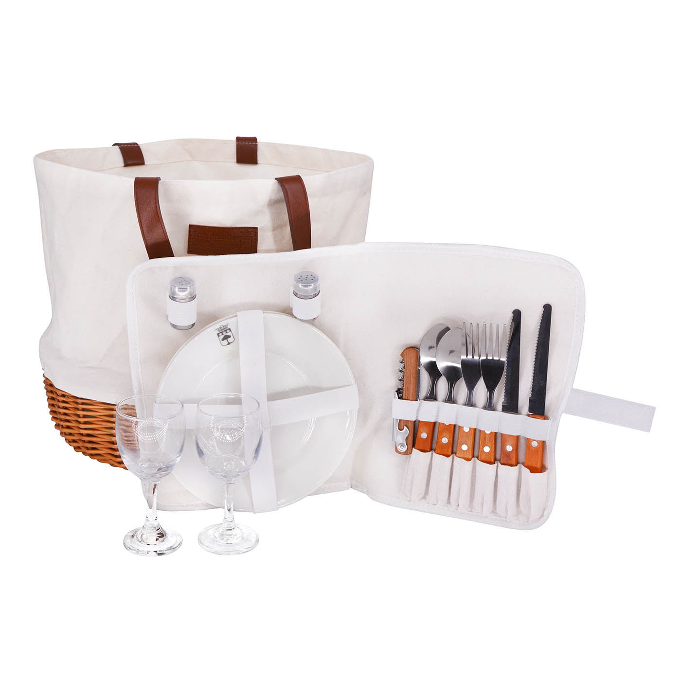 Borsa da picnic Azur lino - 2 persone