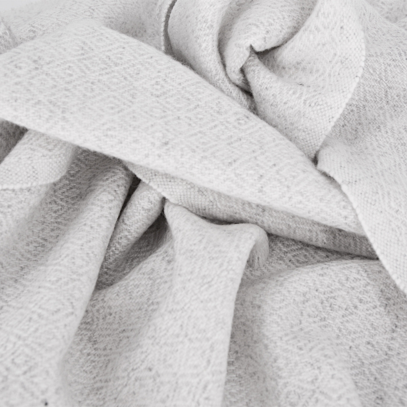 Sciarpa cashmere e lana - Grigio Argentato motivo Diamante
