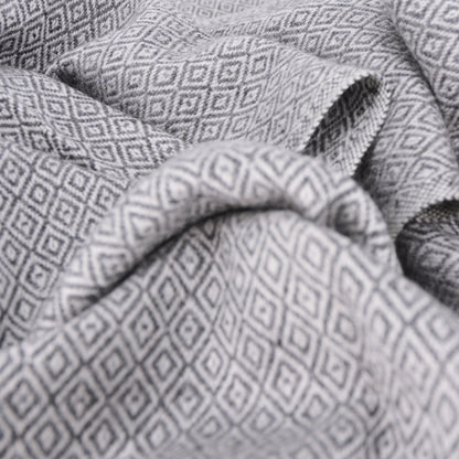 Sciarpa cashmere e lana - Grigio Antracite motivo Diamante