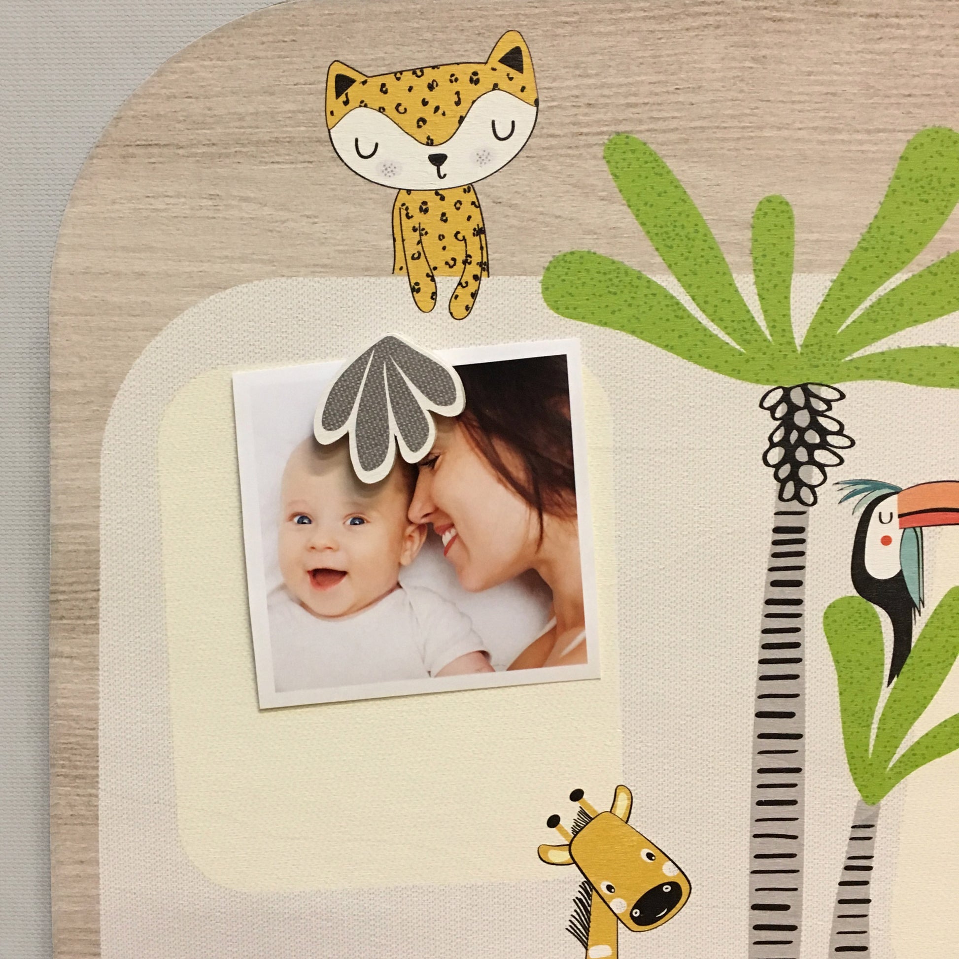 Grande portafoto multiplo in legno con magnete Gigi la giraffa - dec –  Les Jardins de la Comtesse it
