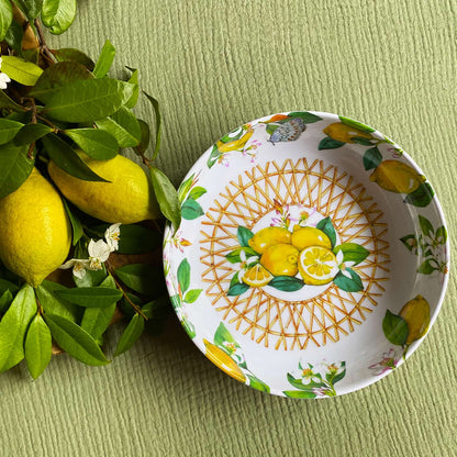 Piatto fondo in melamina limone - Ø 20 cm