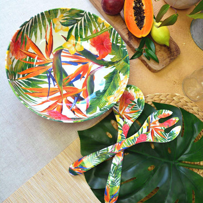 Insalatiera - Centrotavola in pura melamina fiori - Ø 31 cm
