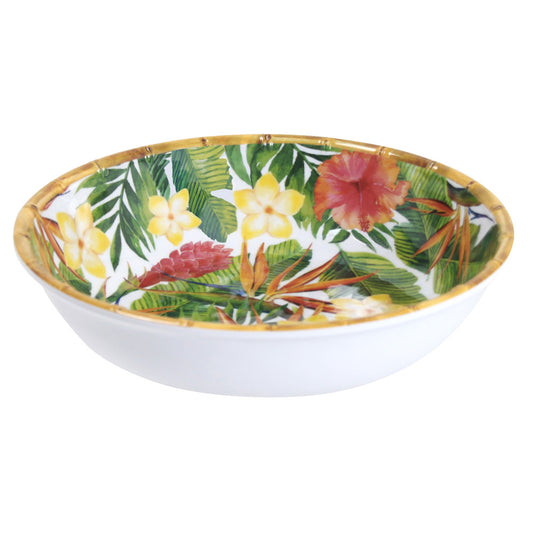 Grande piatto minestra in melamina fiori - Ø 23 cm