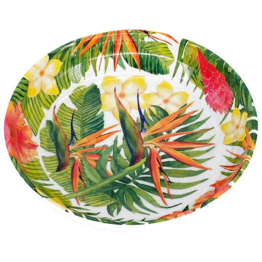 Piatto da minestra in pura melamina fiori - Ø 20 cm