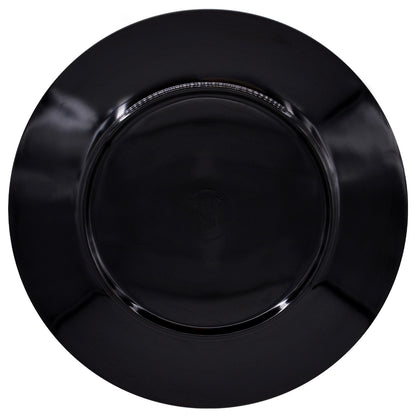 Piatto piano in pura melamina nero - Ø 28 cm