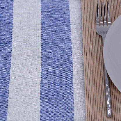 Tovaglia da picnic impermeabile blu cielo e bianco (140 x 140 cm)