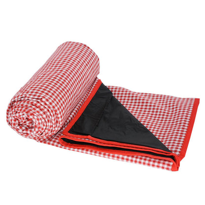 Coperta da picnic XXL a quadretti rossi, con risvolto impermeabile