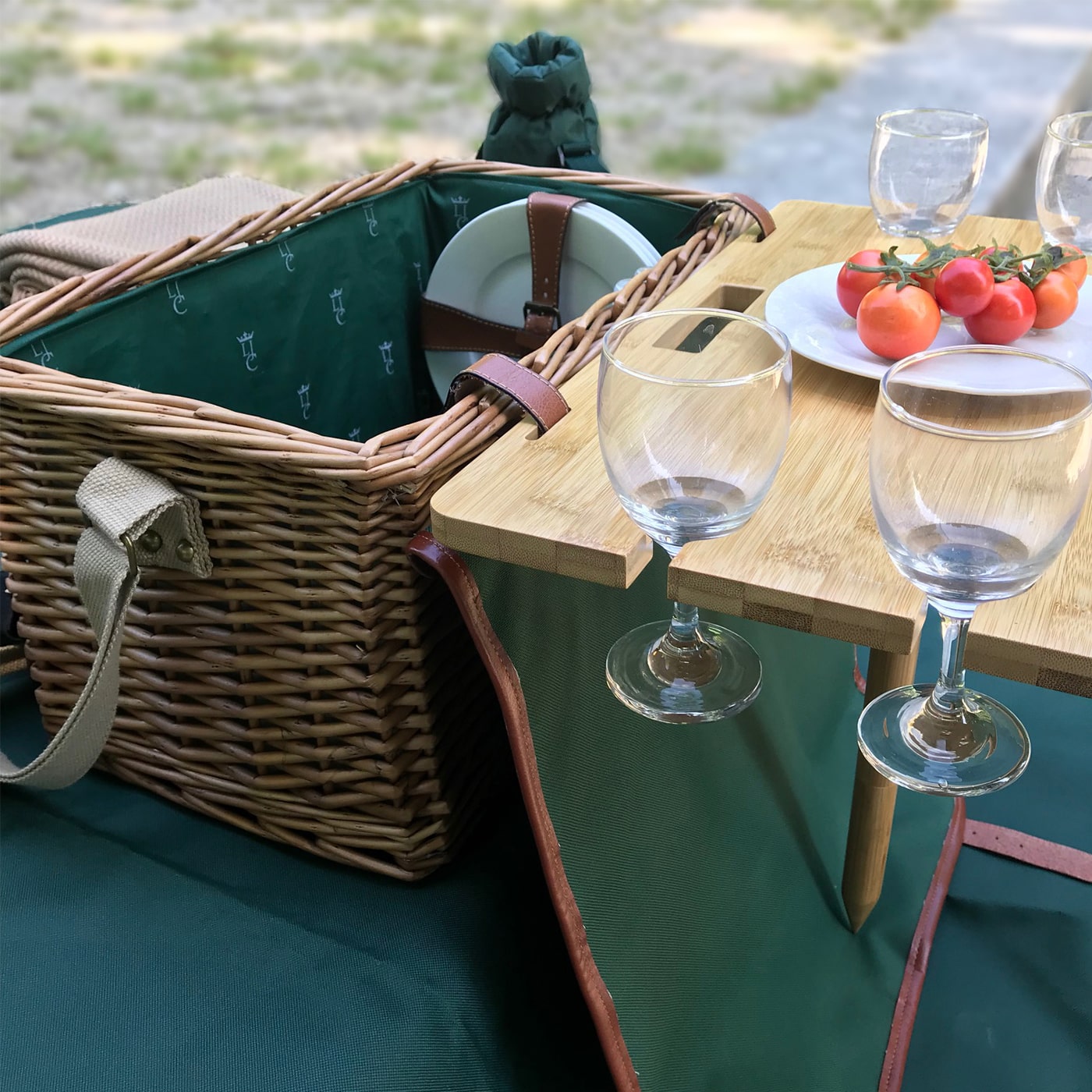 Cestino da picnic in cuoio Saint-honoré - 4 persone