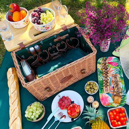 Cestino da picnic in cuoio Saint-honoré - 4 persone