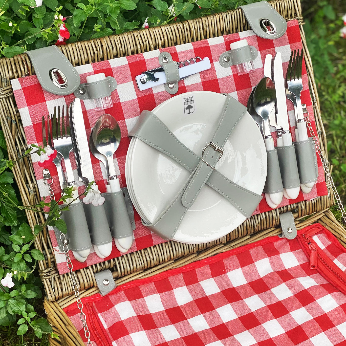 Cestino da picnic Marly rosso - 4 persone