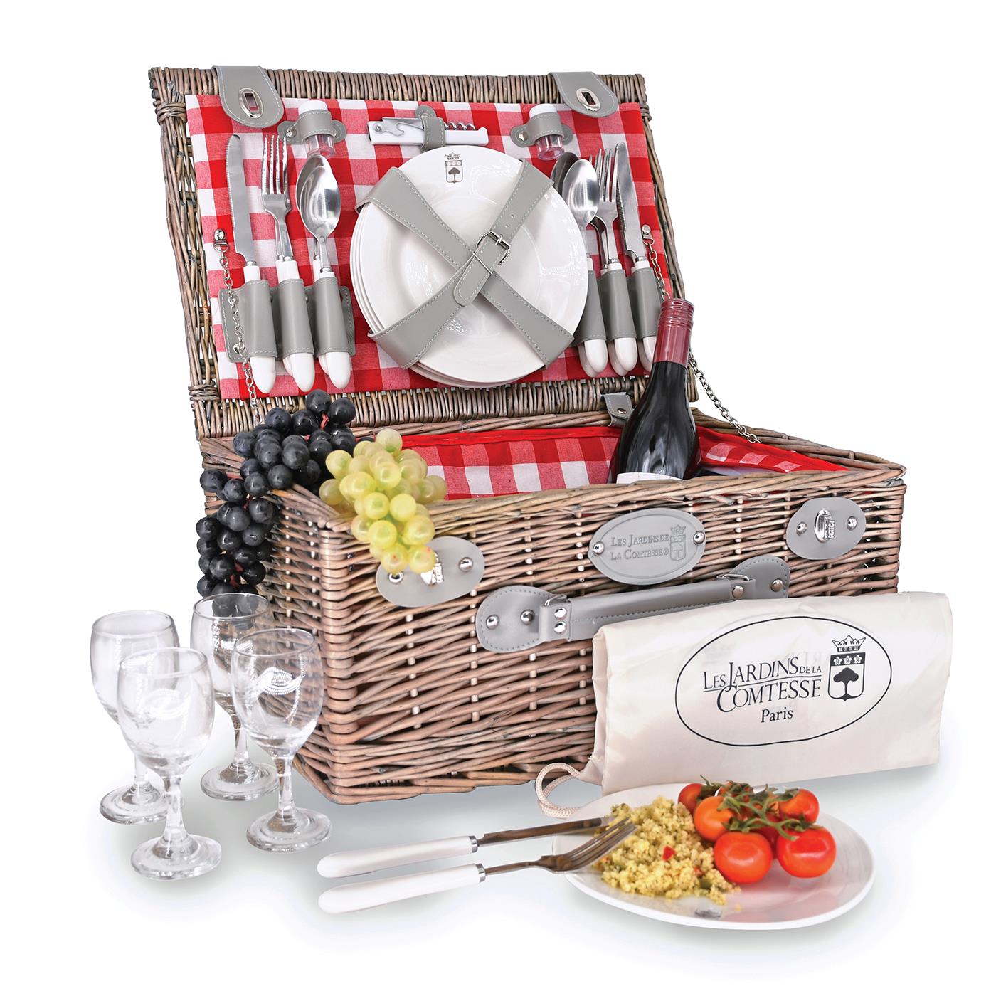 Cestino da picnic Marly rosso - 4 persone