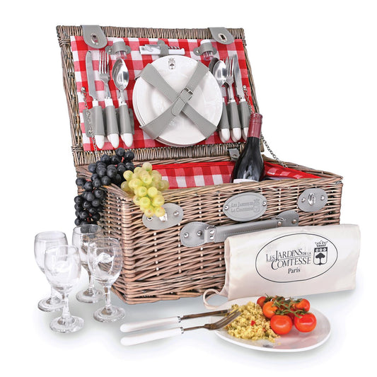 Cestino da picnic Marly rosso - 4 persone